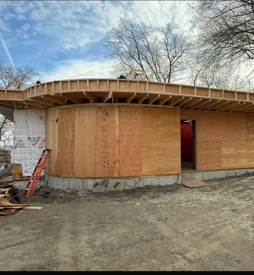 Custom circular Curved Additioning exterior framing Regina SK