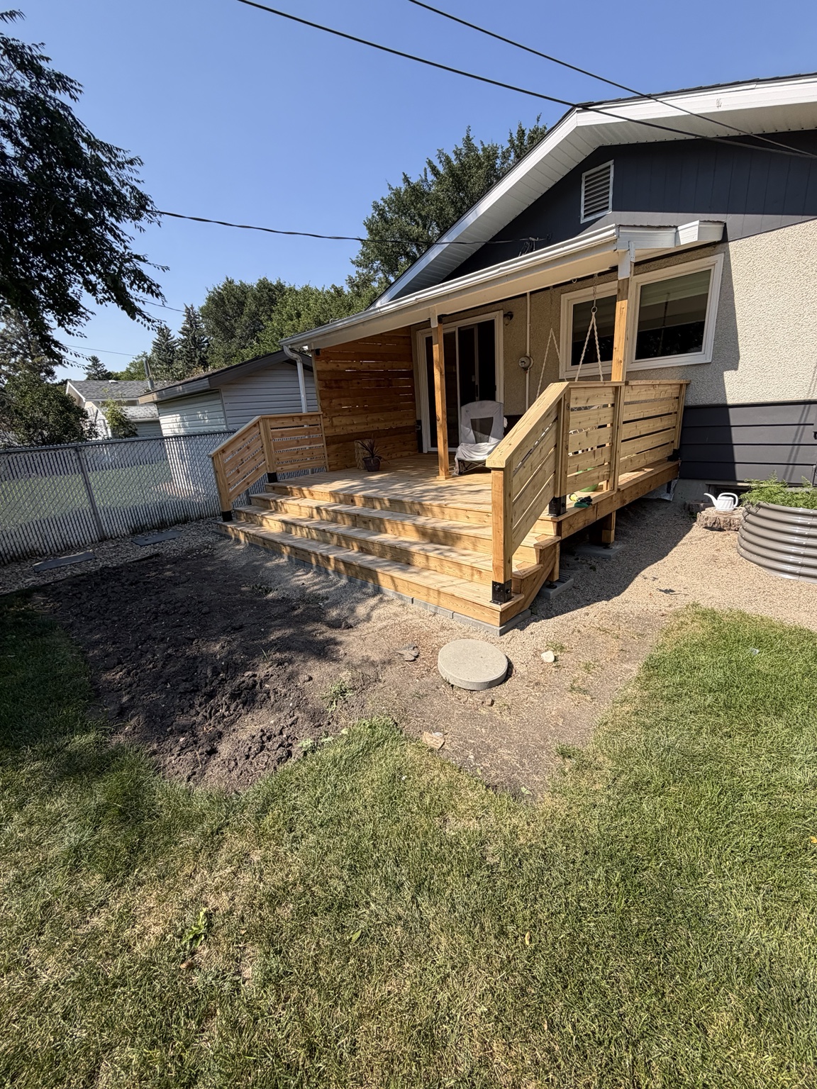 wood deck & steps — view 2