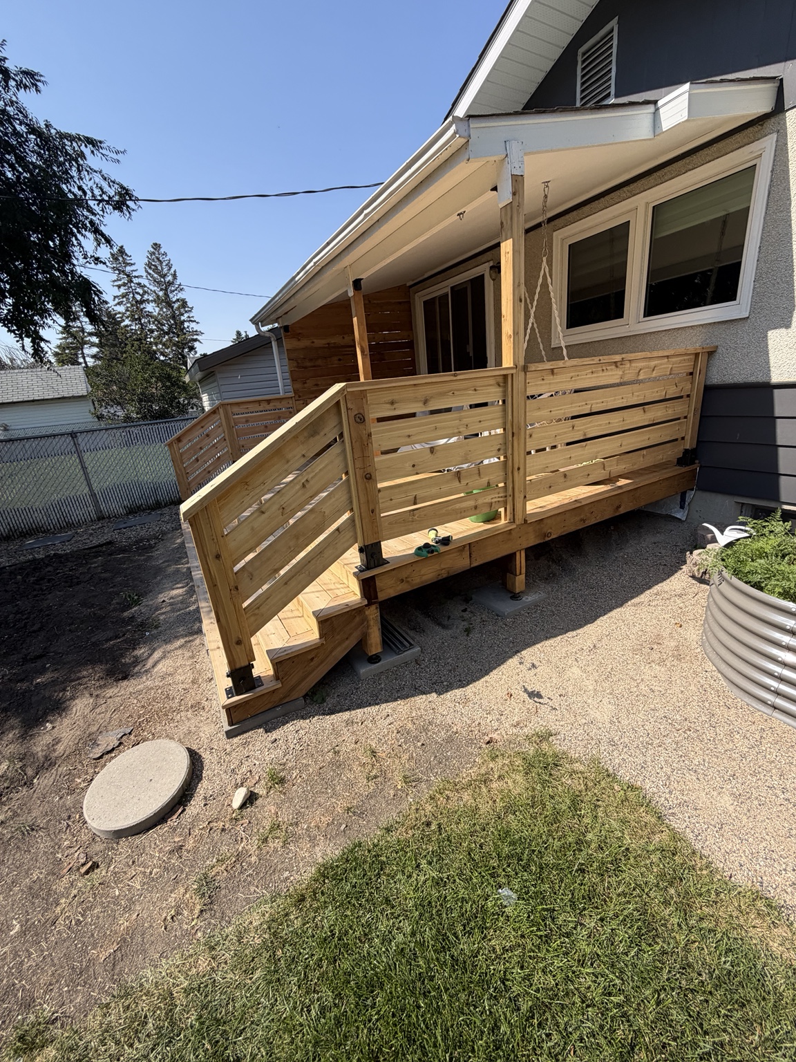 wood deck & steps — view 3