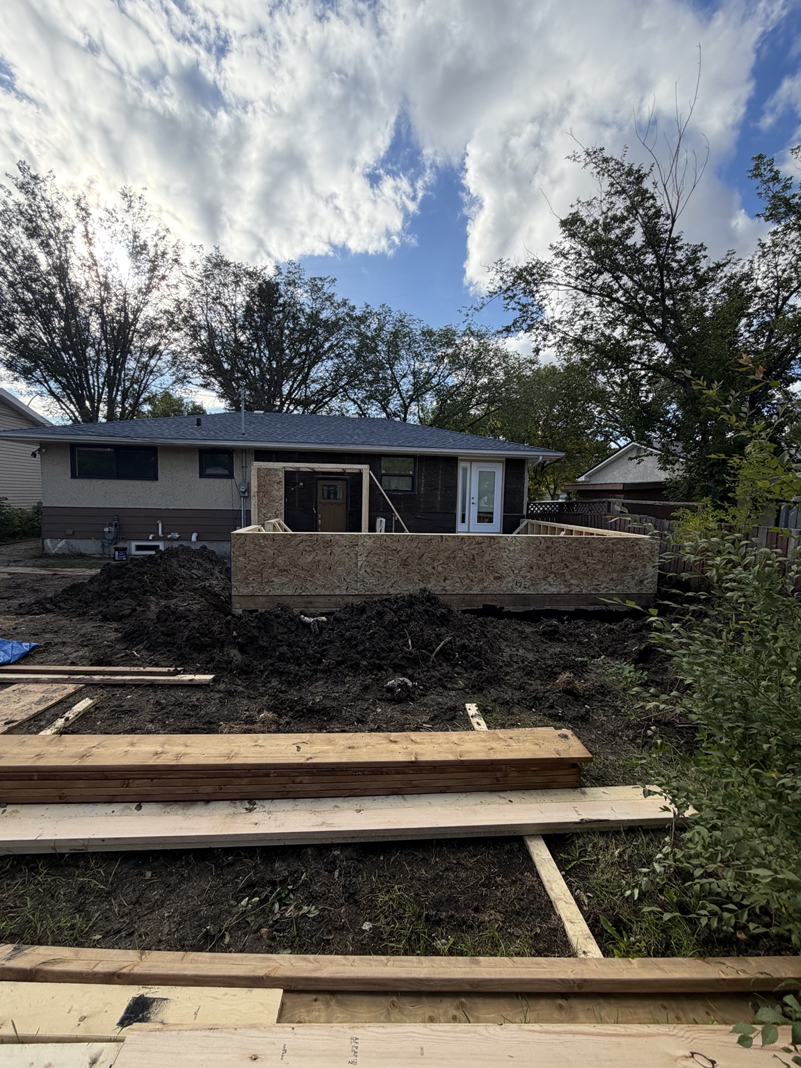 sunroom · build progress — view 2