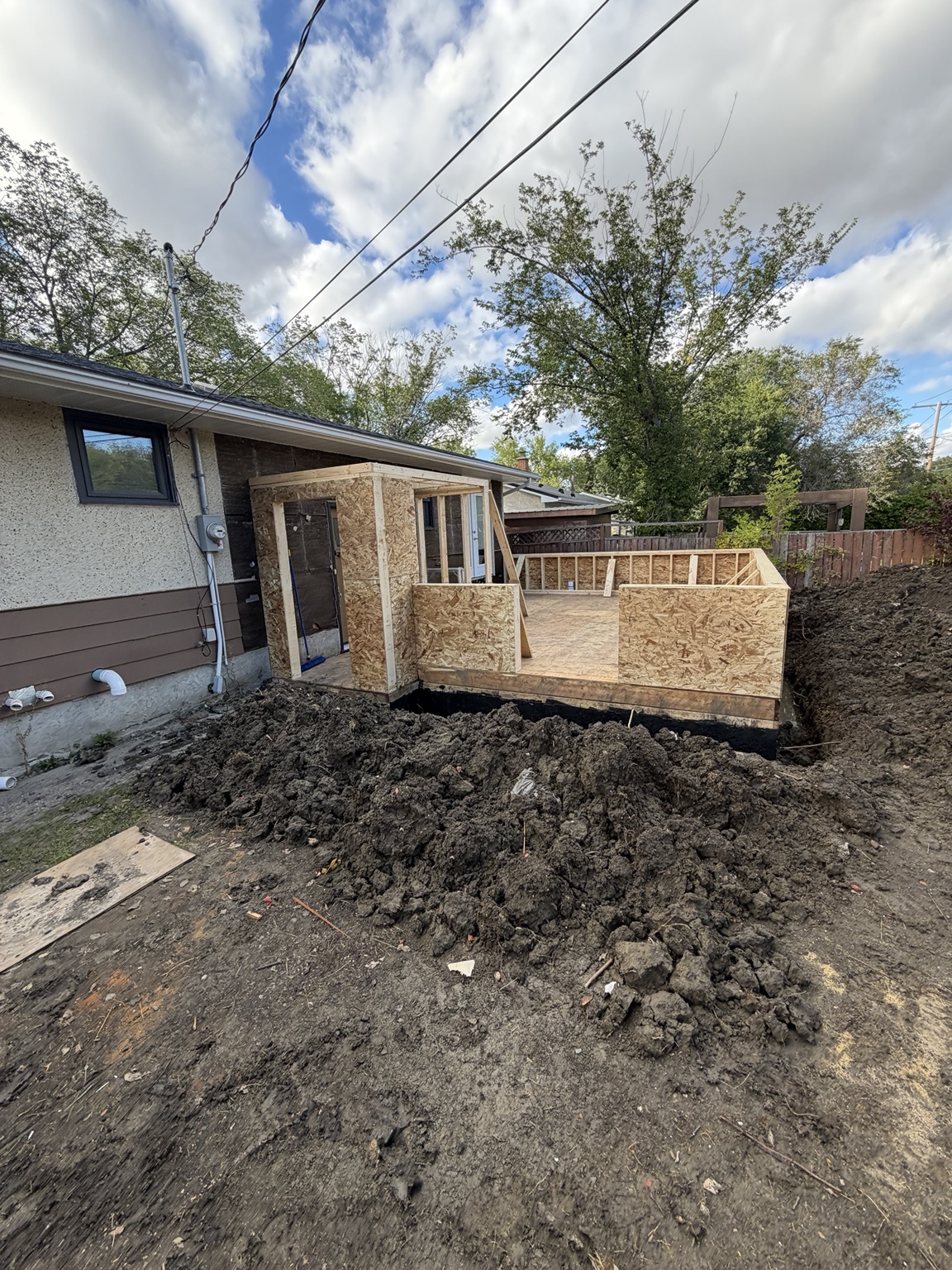 Residential framing project in progress